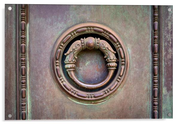 Bronze Door Acrylic by Richard Downs