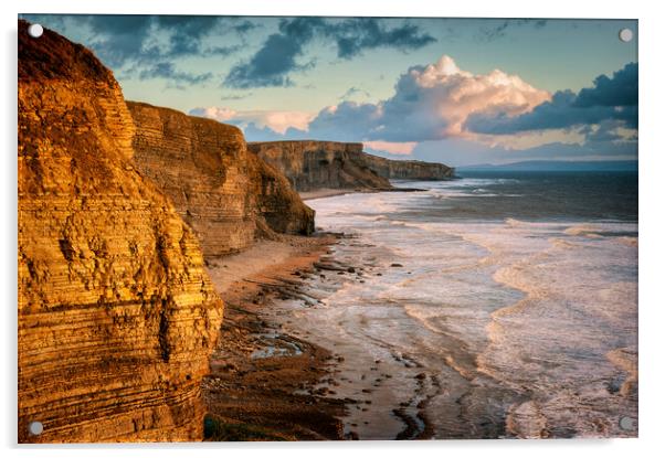 Dunraven Bay Acrylic by Richard Downs