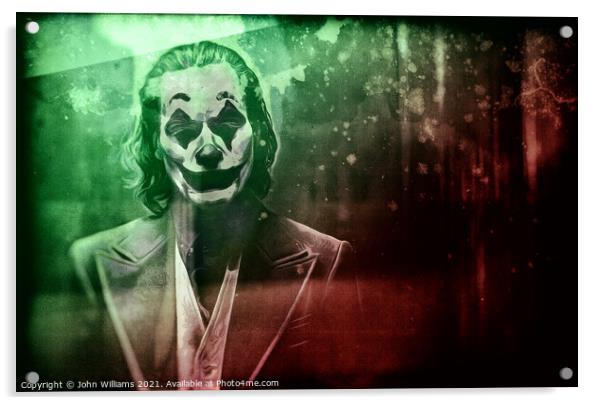 The Joker Art Image Acrylic by John Williams