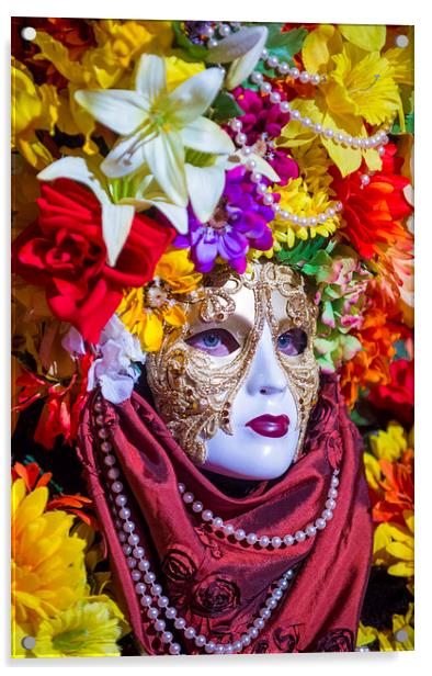 Venetian mask Acrylic by Kobby Dagan