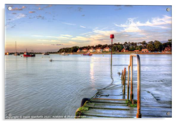 High Tide at Felixstowe Ferry  Acrylic by David Stanforth