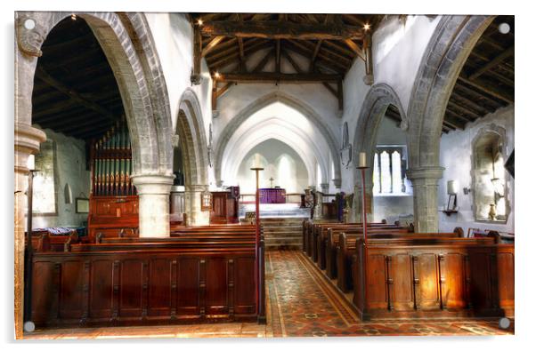 Interior of St.Maurice Church  Acrylic by David Stanforth