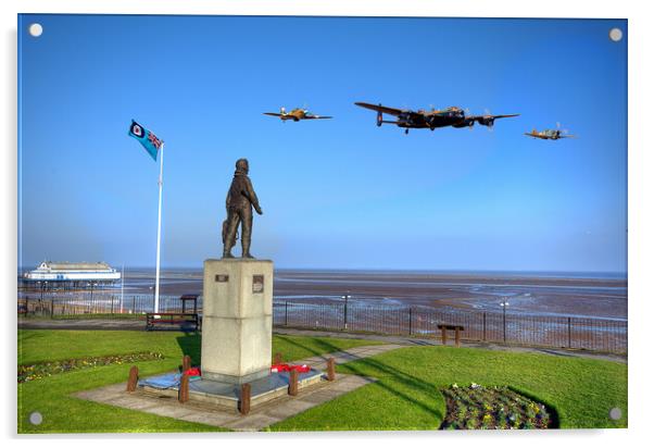 Memorial Flypast Acrylic by David Stanforth