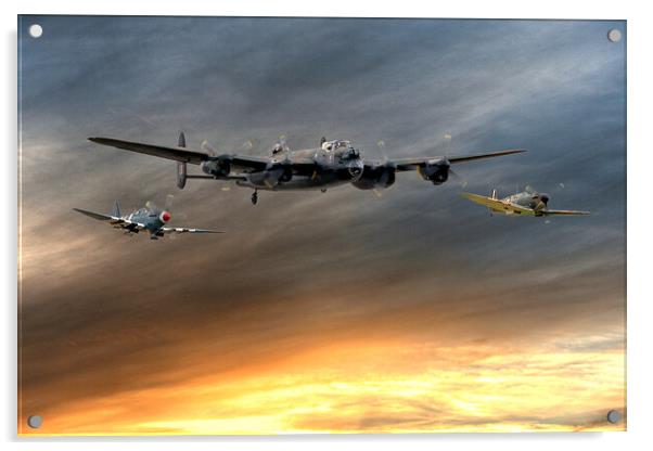 BBMF end of a Long Day Acrylic by David Stanforth