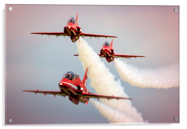 Low Flying Reds Acrylic by David Stanforth