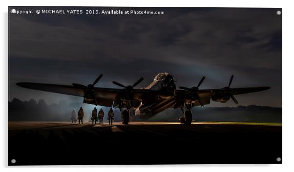 Lancaster Bomber Acrylic by MICHAEL YATES