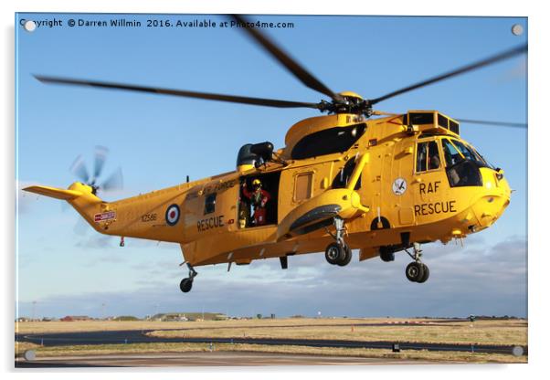 Westland Sea King HAR.3 XZ586  Acrylic by Darren Willmin