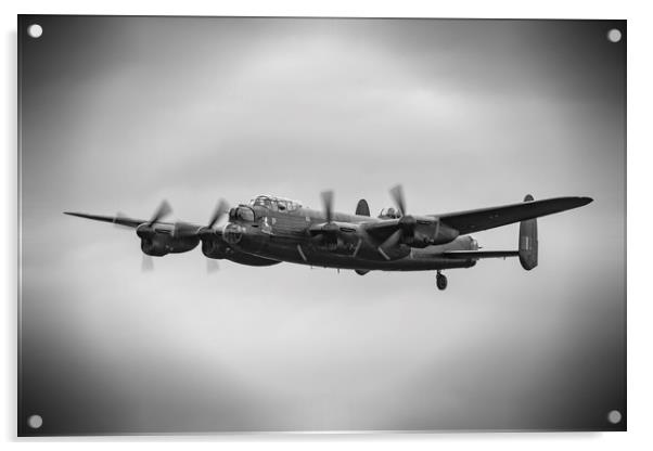 The Avro Lancaster Bomber Acrylic by Darren Willmin