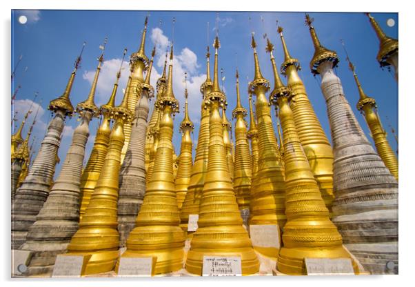  Shwe Inn Tain Monastery Acrylic by Annette Johnson