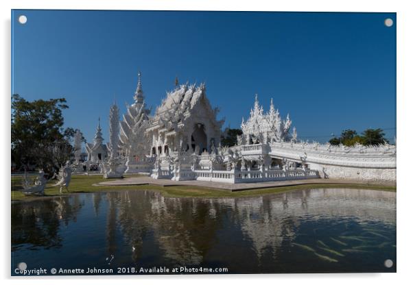 Wat Rong Khun#1 Acrylic by Annette Johnson