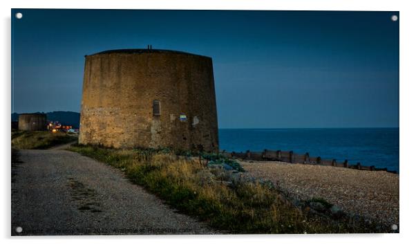The Mighty Martello Tower Acrylic by Jeremy Sage