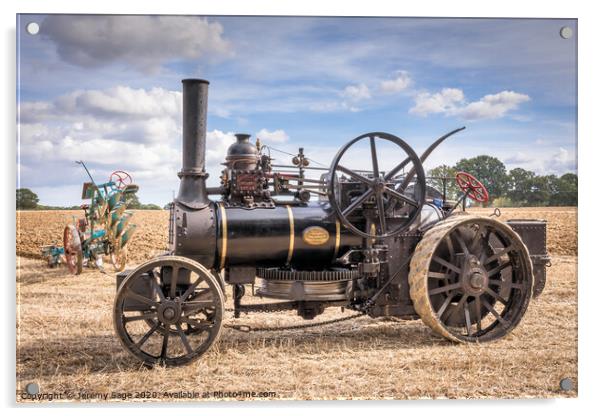 The Mighty 14-Horsepower Steam Plough Acrylic by Jeremy Sage