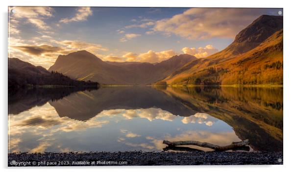 Buttermere in the Lake District Acrylic by phil pace