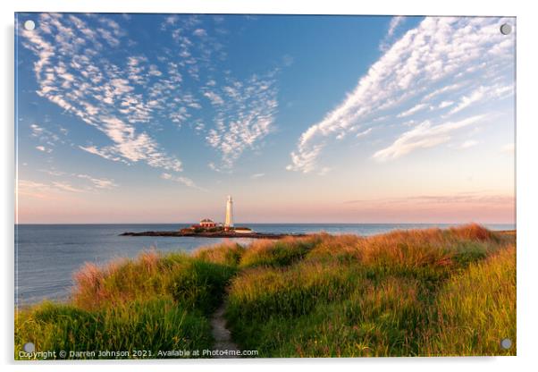St Mary's Lighthouse  Acrylic by Darren Johnson
