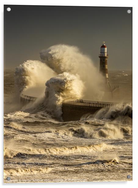 Storm Arwen Roker Acrylic by Darren Johnson