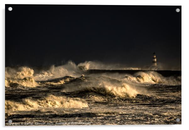 Stormy Seas Acrylic by Darren Johnson