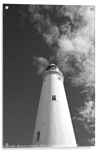 St Mary's Lighthouse Acrylic by Darren Johnson