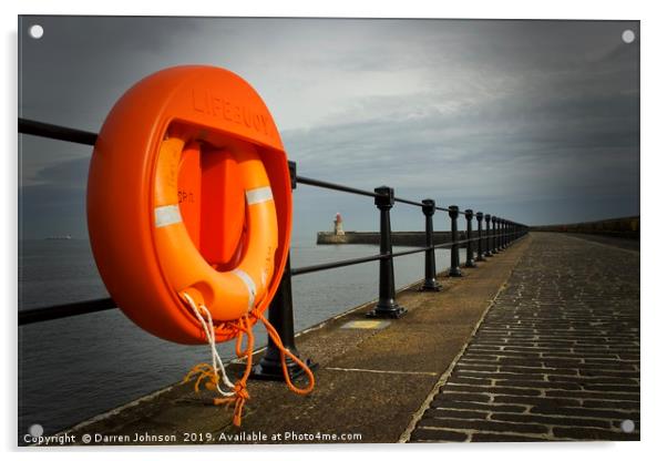 South Shields Lighthouse Acrylic by Darren Johnson