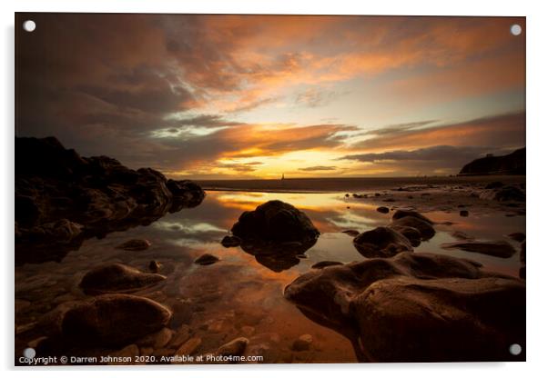 Sunderland  Sunrise Acrylic by Darren Johnson