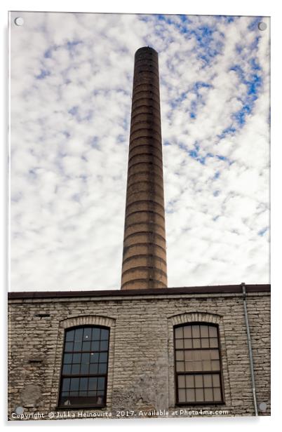 Chimney Of An Old Factory Acrylic by Jukka Heinovirta