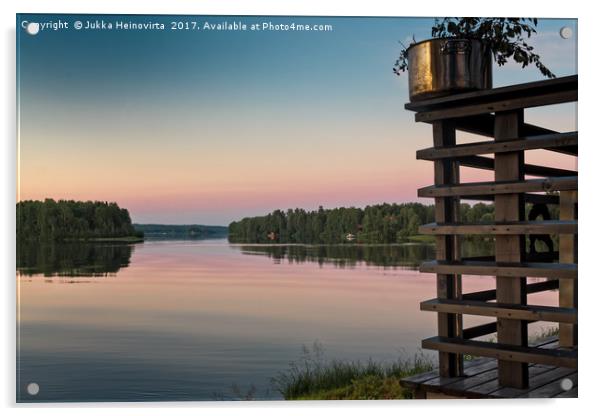 View To The River Acrylic by Jukka Heinovirta
