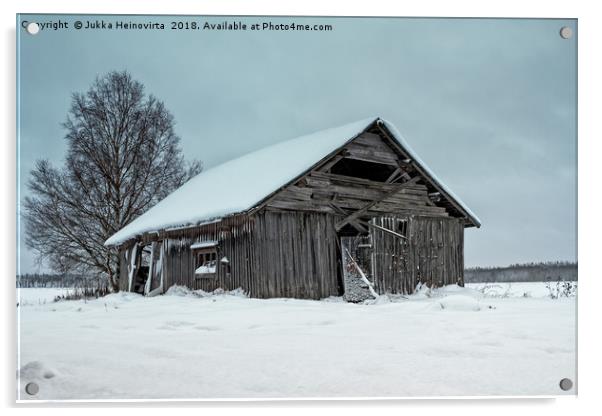 Cold Day On The Fields Acrylic by Jukka Heinovirta