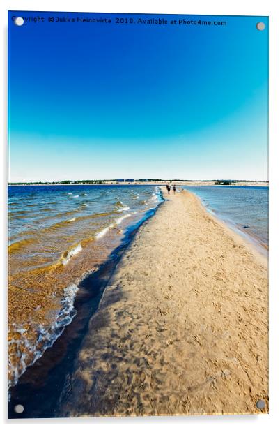 Walk On The Sandbank Acrylic by Jukka Heinovirta