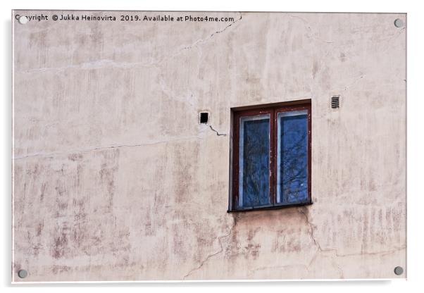 Wall With A Window Acrylic by Jukka Heinovirta