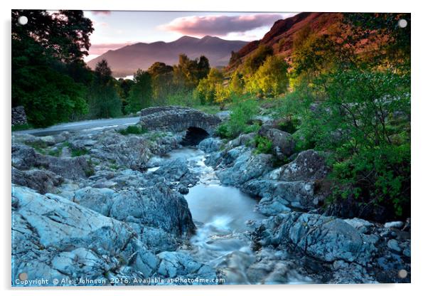 Ashness Bridge Acrylic by Alex Johnson