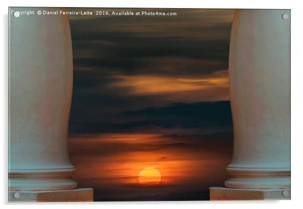 Peaceful Sunset Scene Viewpoint Acrylic by Daniel Ferreira-Leite