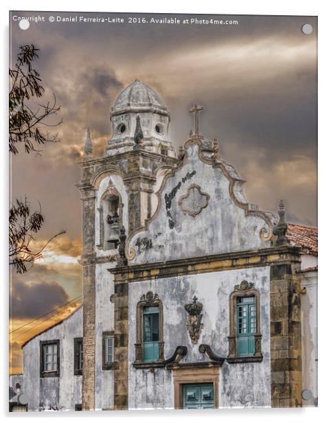Exterior Facade Antique Colonial Church Olinda Bra Acrylic by Daniel Ferreira-Leite