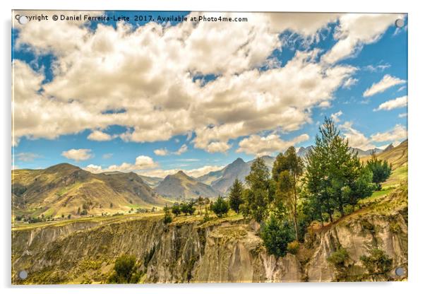 Valley and Andes Range Mountains Latacunga Ecuador Acrylic by Daniel Ferreira-Leite