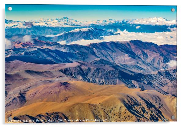 Andes Mountains Aerial View, Chile Acrylic by Daniel Ferreira-Leite