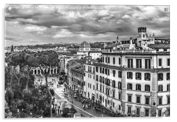 Rome Aerial Cityscape View From Campidoglio Acrylic by Daniel Ferreira-Leite