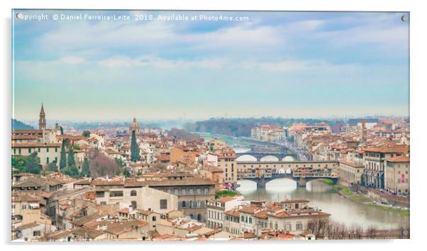 Aerial View Florence, Italy Acrylic by Daniel Ferreira-Leite