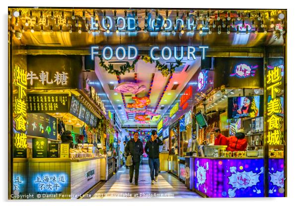 Street Food Court Market, Shanghai, China Acrylic by Daniel Ferreira-Leite