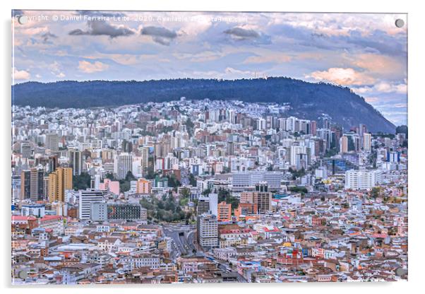 Quito Aerial View from Panecillo Viewpoint Acrylic by Daniel Ferreira-Leite