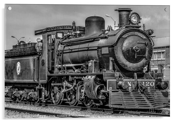 Steam Locomotive, Montevideo, Uruguay Acrylic by Daniel Ferreira-Leite