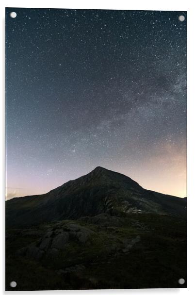 Milky Way of a Welsh Mountain Acrylic by John Hughes
