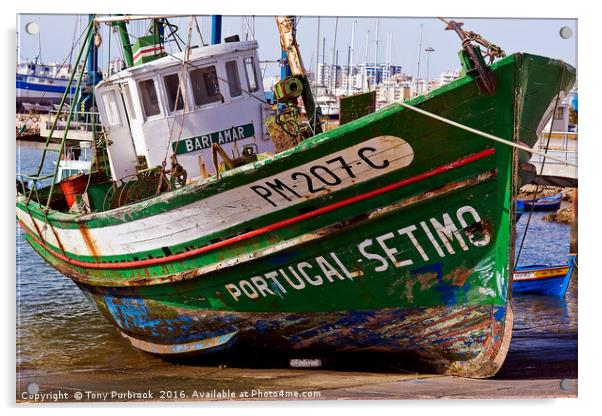 Fishing Trawler Acrylic by Tony Purbrook