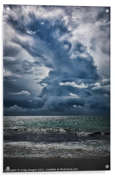 Stormy Skies - Tiree Acrylic by Craig Doogan