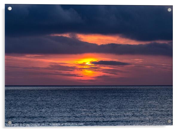 Farr Bay Sunset - Bettyhill Acrylic by Craig Doogan