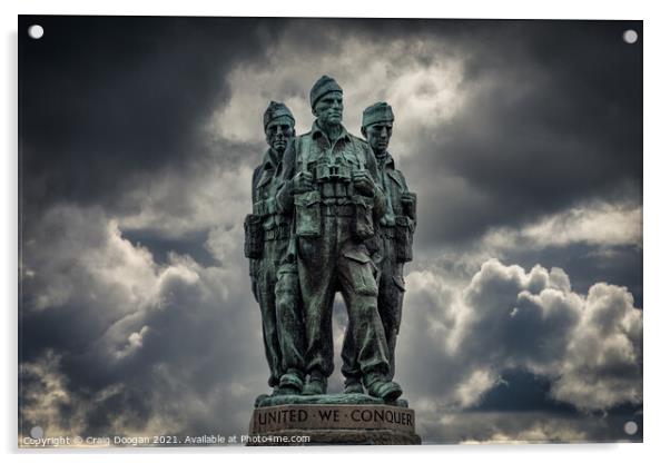 United We Conquer - Commando Memorial - Spean Bridge Acrylic by Craig Doogan