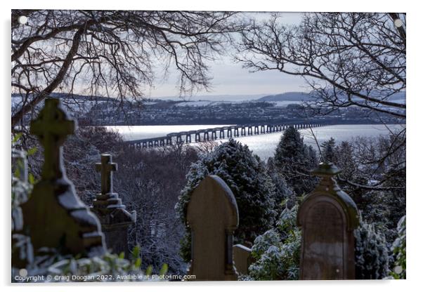 Balgay Cemetery Dundee Acrylic by Craig Doogan