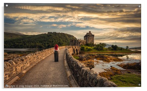 Eilean Donan Castle - Scotland Brave Acrylic by Craig Doogan