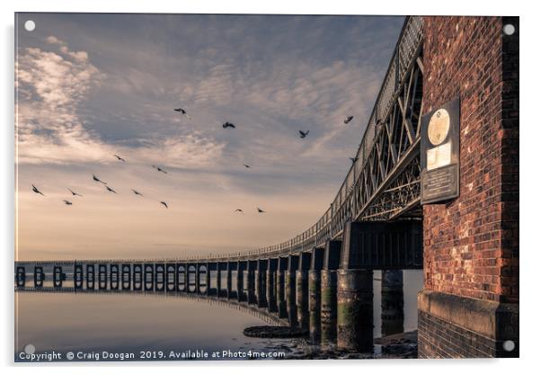 Tay Rail Bridge Dundee Acrylic by Craig Doogan