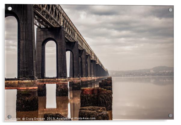 Tay Rail Bridge Dundee Acrylic by Craig Doogan