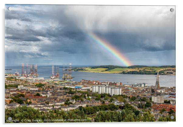 Dundee City Rainbow Acrylic by Craig Doogan