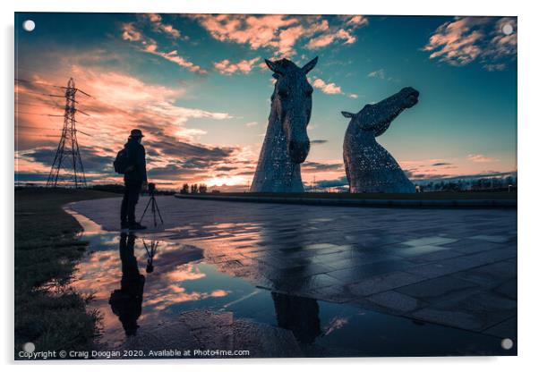 Kelpie Sunset Acrylic by Craig Doogan