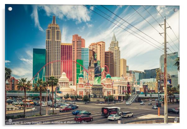 New York New York - Las Vegas Acrylic by Craig Doogan